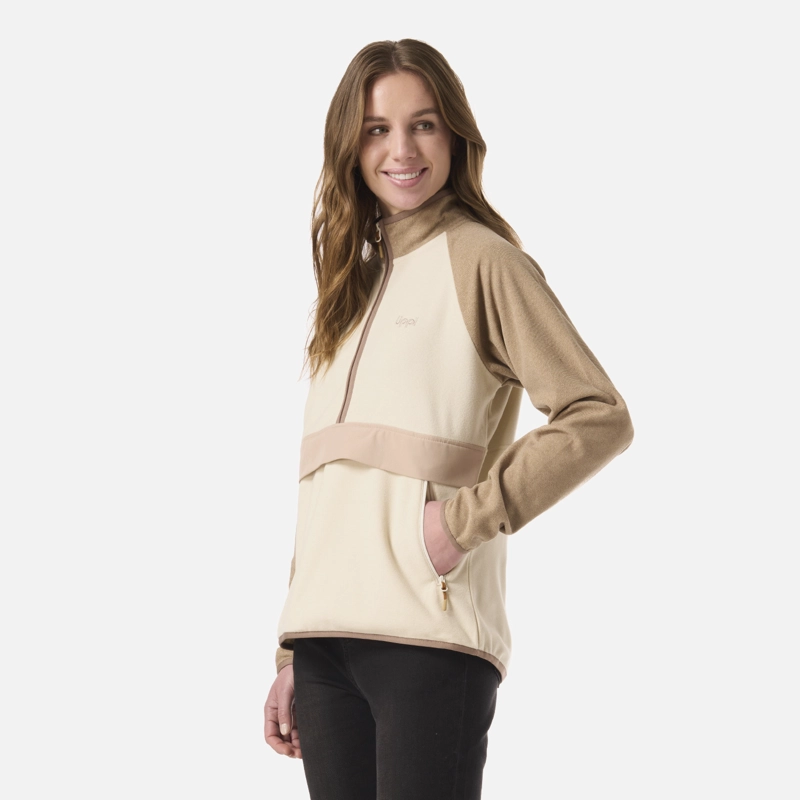 POLAR MUJER FIREPLACE 1/4 ZIP SWEATSHIRT CREMA LIPPI - 2