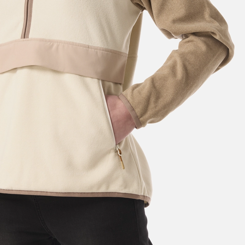 POLAR MUJER FIREPLACE 1/4 ZIP SWEATSHIRT CREMA LIPPI - 5