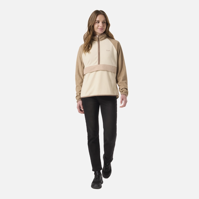 POLAR MUJER FIREPLACE 1/4 ZIP SWEATSHIRT CREMA LIPPI - 6