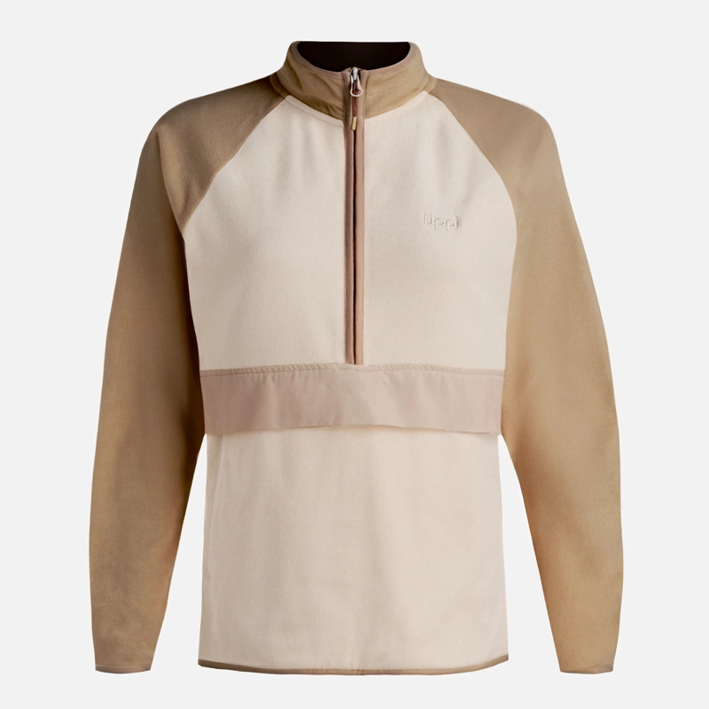 POLAR MUJER FIREPLACE 1/4 ZIP SWEATSHIRT CREMA LIPPI - 7