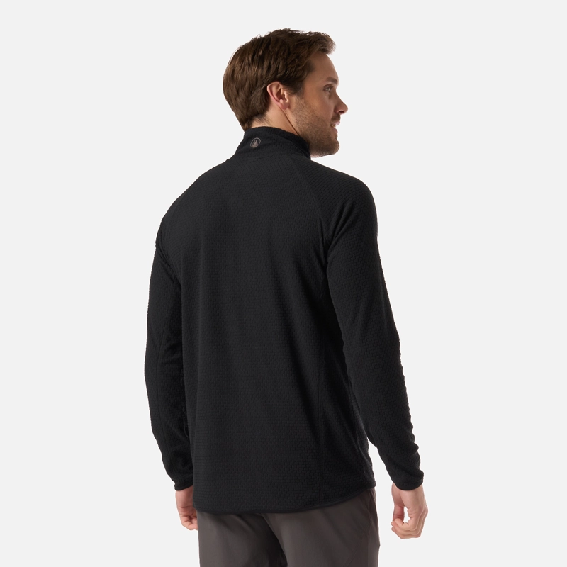 POLERON HOMBRE JACARANDA NANO-F 1/4 ZIP NEGRO LIPPI - 3