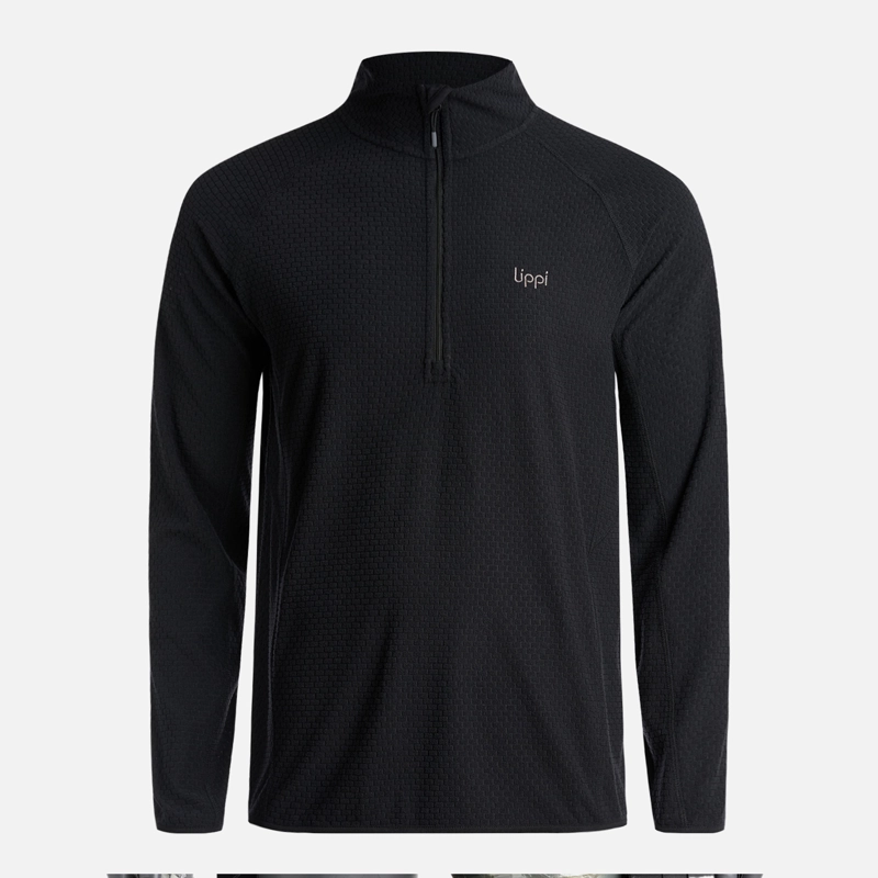 POLERON HOMBRE JACARANDA NANO-F 1/4 ZIP NEGRO LIPPI - 6