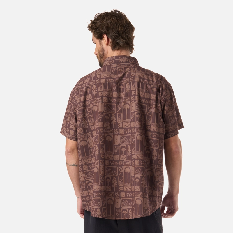 CAMISA HOMBRE CUMBRE MANGA CORTA PRINT CAFE HAKA HONU - 3