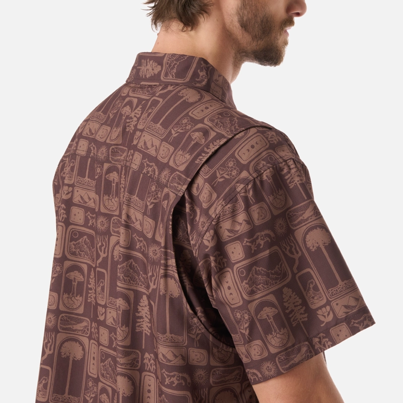 CAMISA HOMBRE CUMBRE MANGA CORTA PRINT CAFE HAKA HONU - 5