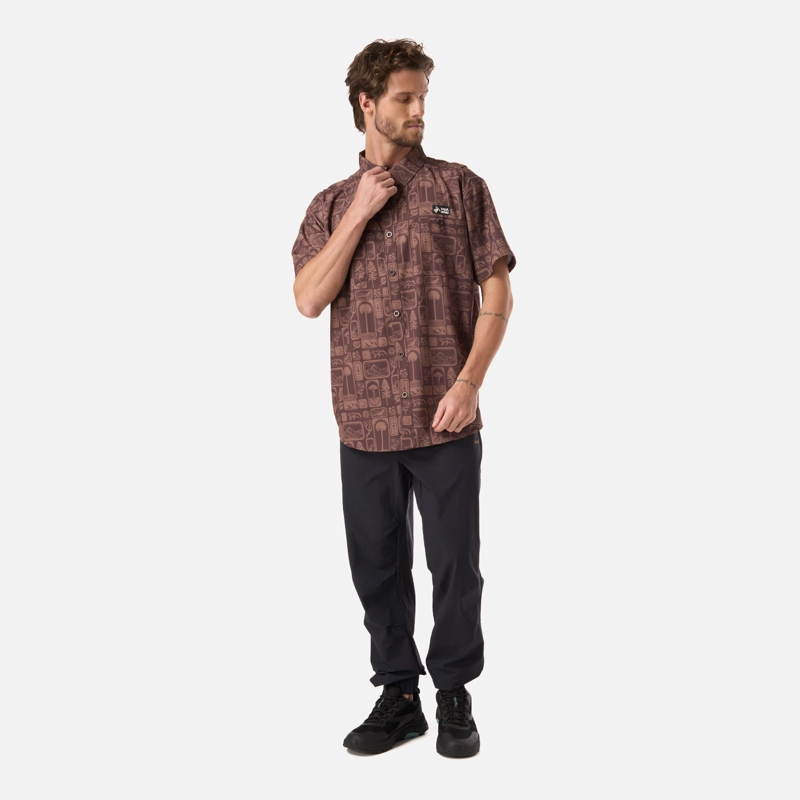 CAMISA HOMBRE CUMBRE MANGA CORTA PRINT CAFE HAKA HONU - 6