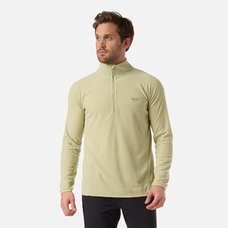 POLERON HOMBRE JACARANDA NANO-F 1/4 ZIP VERDE MANZANA LIPPI - 1