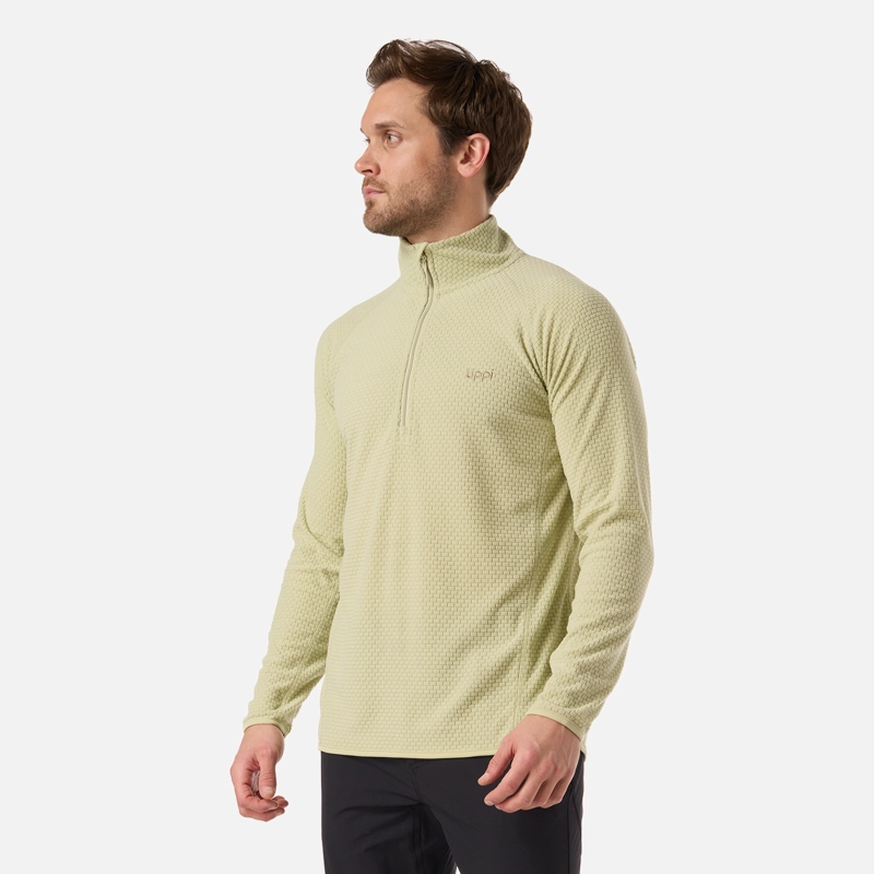 POLERON HOMBRE JACARANDA NANO-F 1/4 ZIP VERDE MANZANA LIPPI - 2