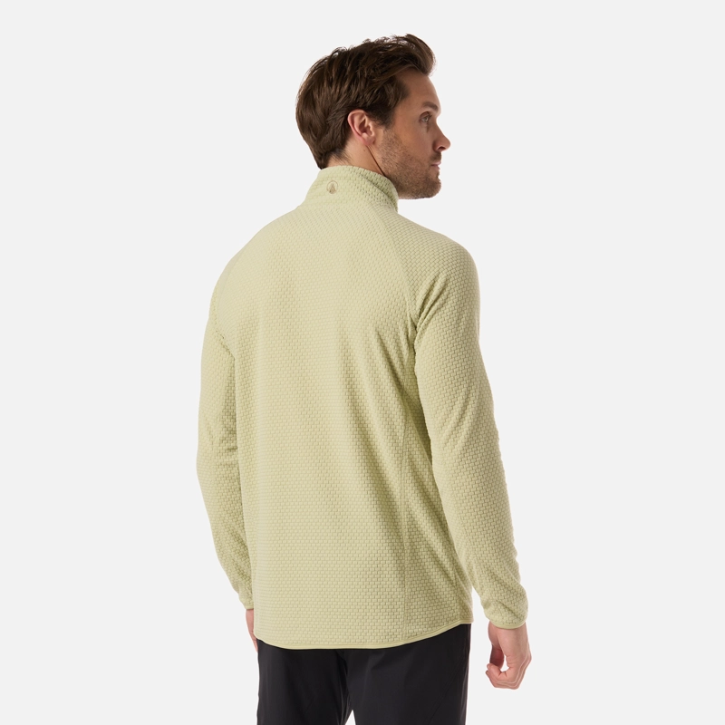 POLERON HOMBRE JACARANDA NANO-F 1/4 ZIP VERDE MANZANA LIPPI - 3