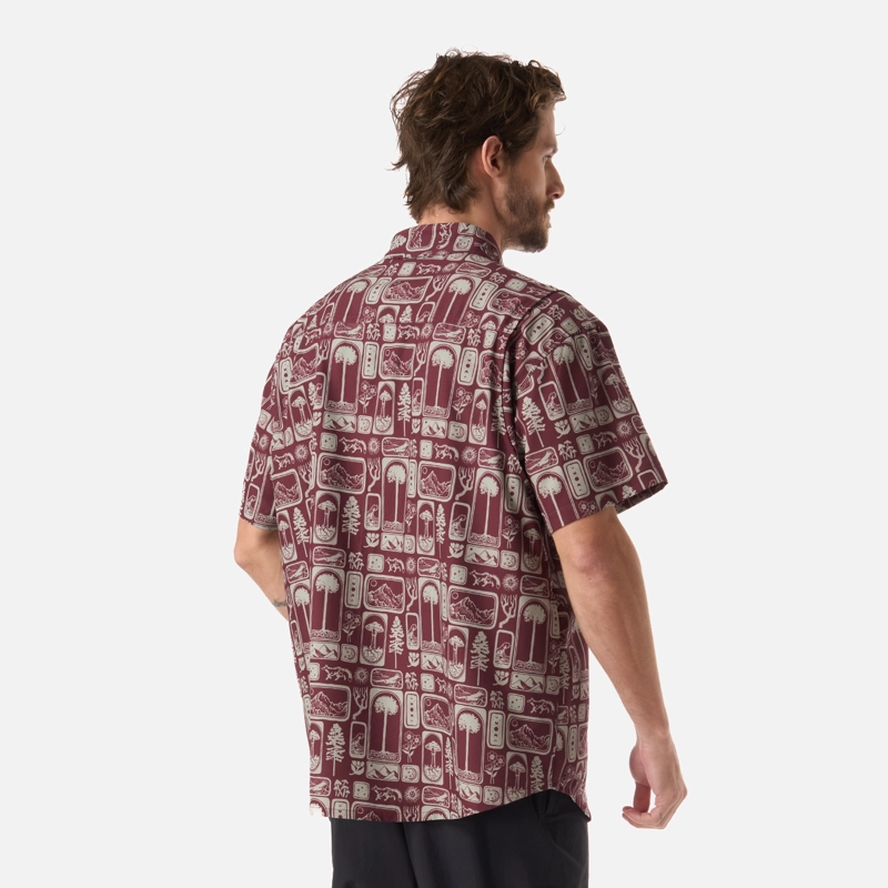CAMISA HOMBRE CUMBRE MANGA CORTA PRINT BURDEO HAKA HONU - 3