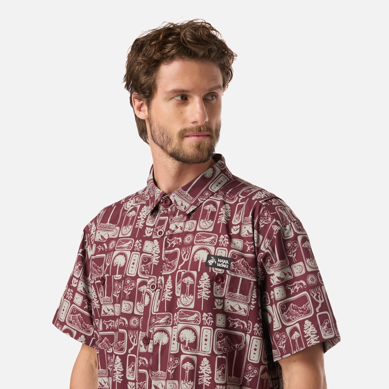CAMISA HOMBRE CUMBRE MANGA CORTA PRINT BURDEO HAKA HONU - 4