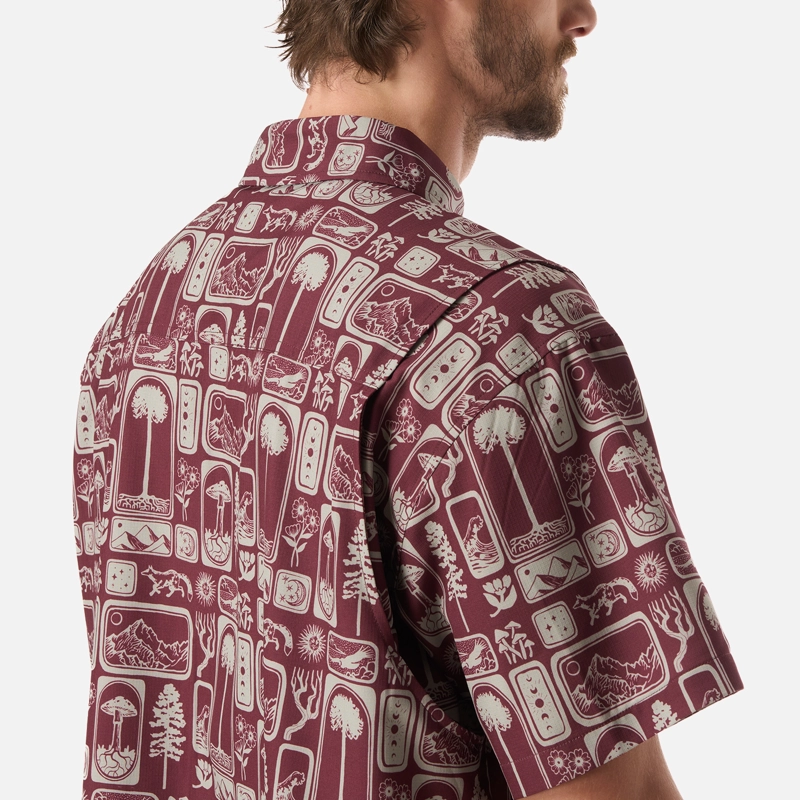 CAMISA HOMBRE CUMBRE MANGA CORTA PRINT BURDEO HAKA HONU - 5
