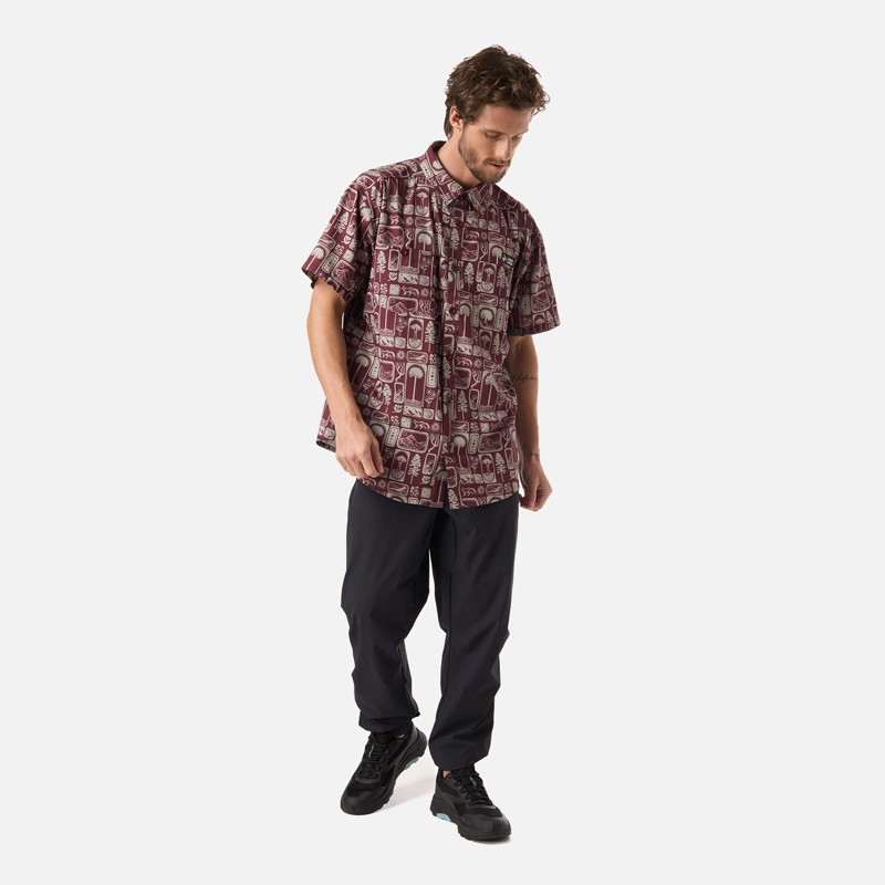 CAMISA HOMBRE CUMBRE MANGA CORTA PRINT BURDEO HAKA HONU - 6