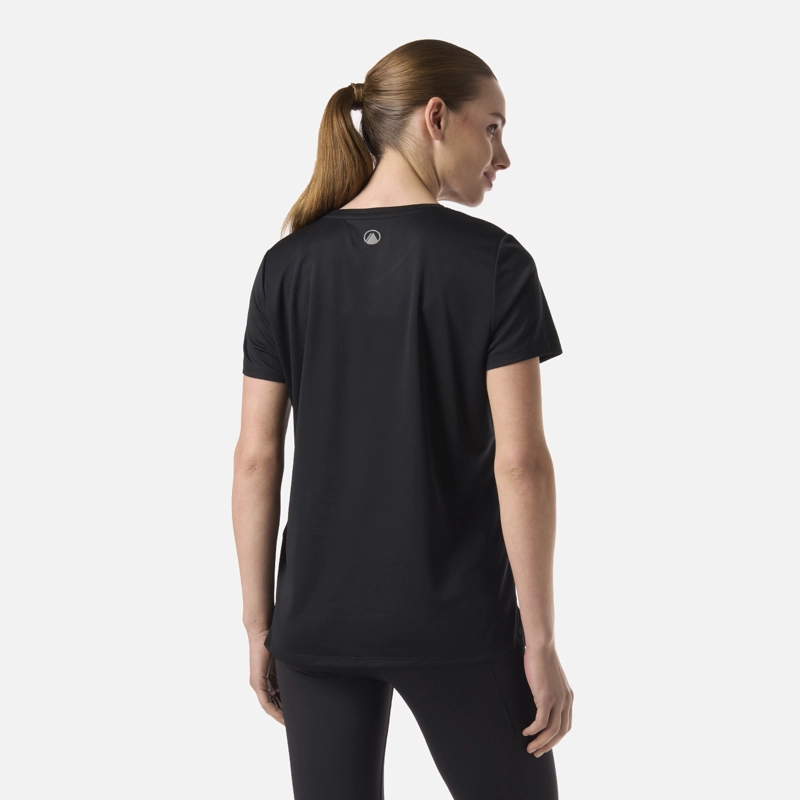 POLERA MUJER CORE V-NECK Q-DRY T-SHIRT NEGRO LIPPI - 3
