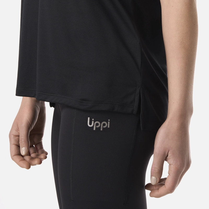 POLERA MUJER CORE V-NECK Q-DRY T-SHIRT NEGRO LIPPI - 6