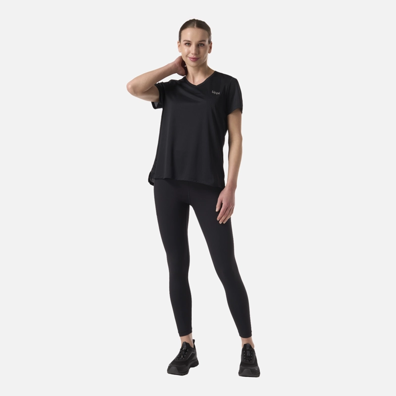 POLERA MUJER CORE V-NECK Q-DRY T-SHIRT NEGRO LIPPI - 7