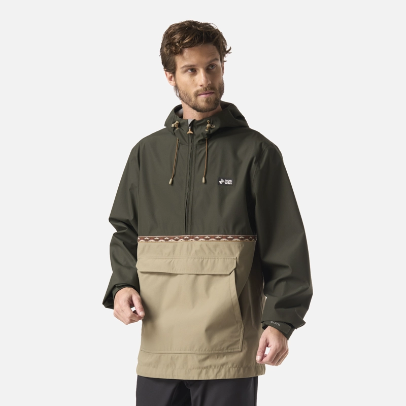 CHAQUETA HOMBRE VIENTO NORTE 14 ZIP VERDE MILITAR HAKA HONU - 2