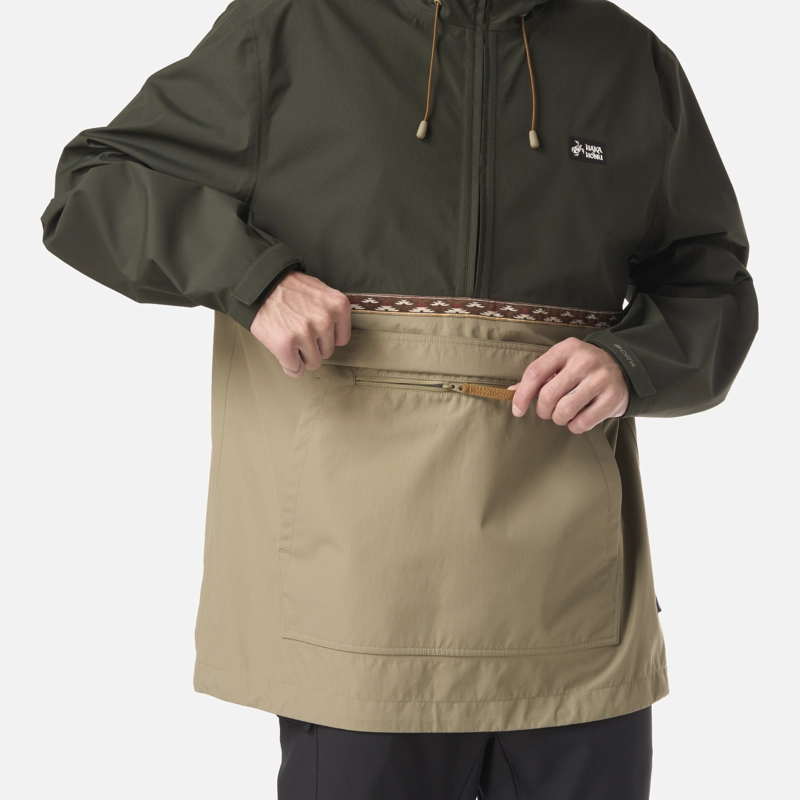 CHAQUETA HOMBRE VIENTO NORTE 14 ZIP VERDE MILITAR HAKA HONU - 5