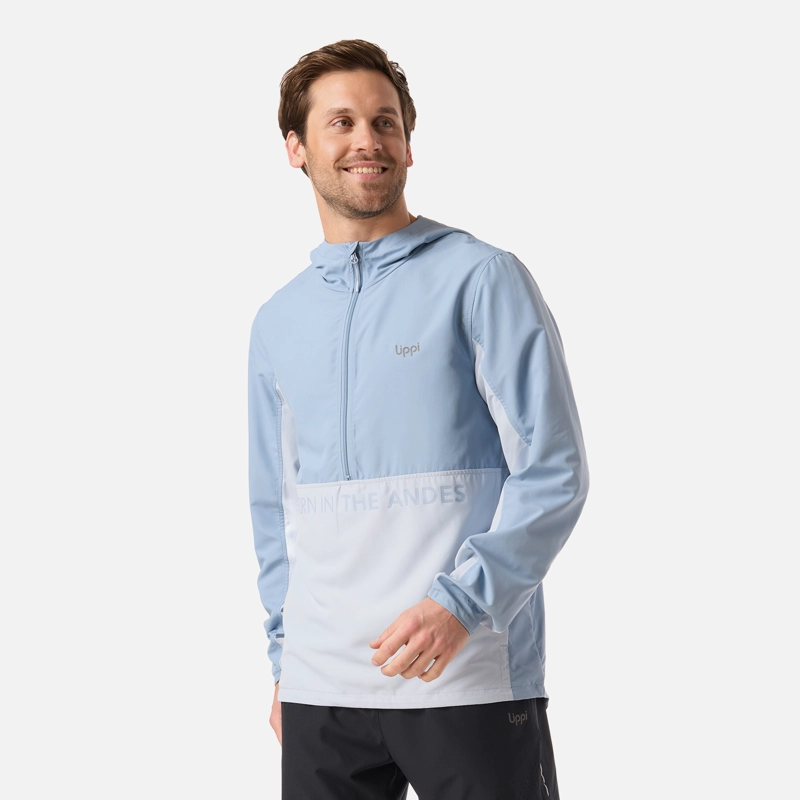 CHAQUETA HOMBRE NIGHTFALL WINDBREAKER 1/4 ZIP HOODY JACKET AZUL PIEDRA LIPPI - 2