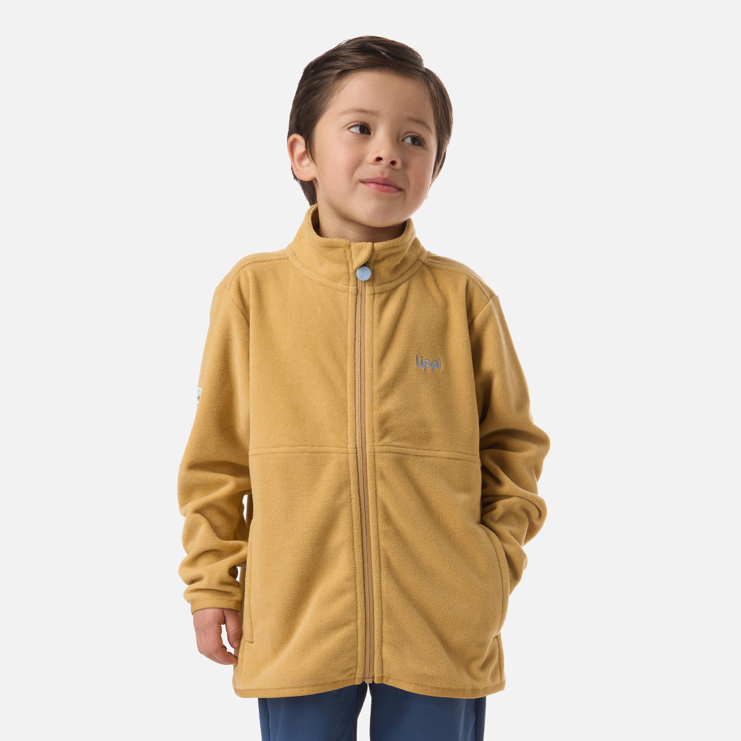 POLAR NIÑO STRIPES NANO-F FULL ZIP CAMEL LIPPI V26 - 1