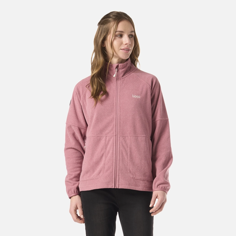 LIPPI POLAR MUJER STRIPES NANO-F FULL ZIP ROSA OSCURO LIPPI V26