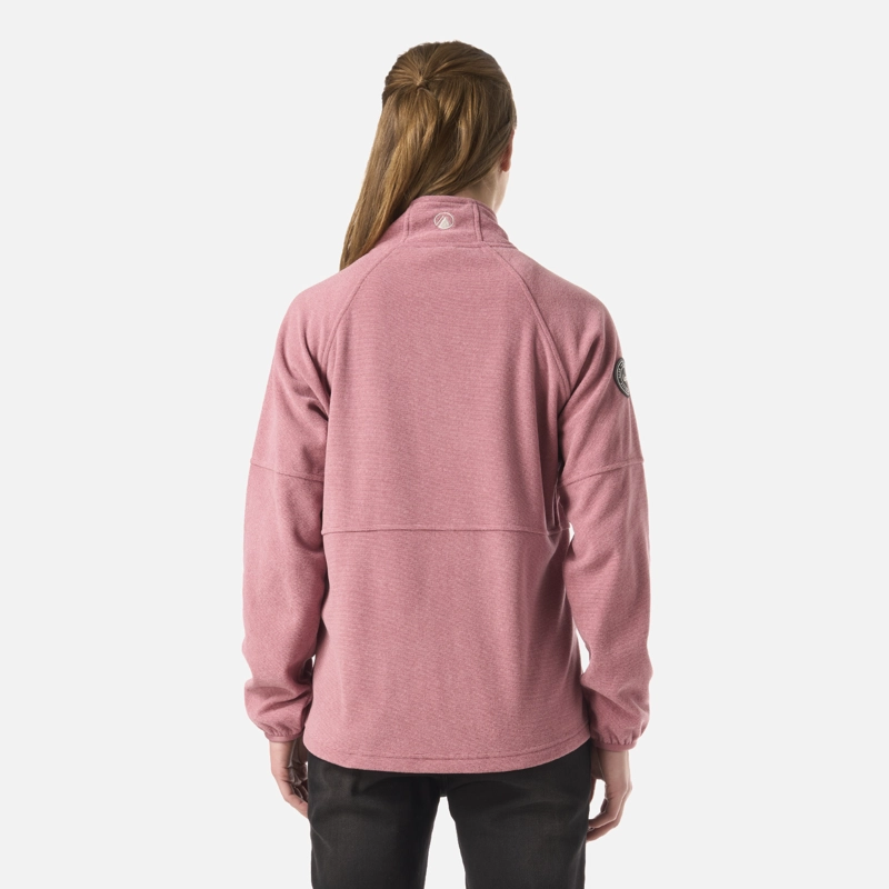 POLAR MUJER STRIPES NANO-F FULL ZIP ROSA OSCURO LIPPI V26 - 3