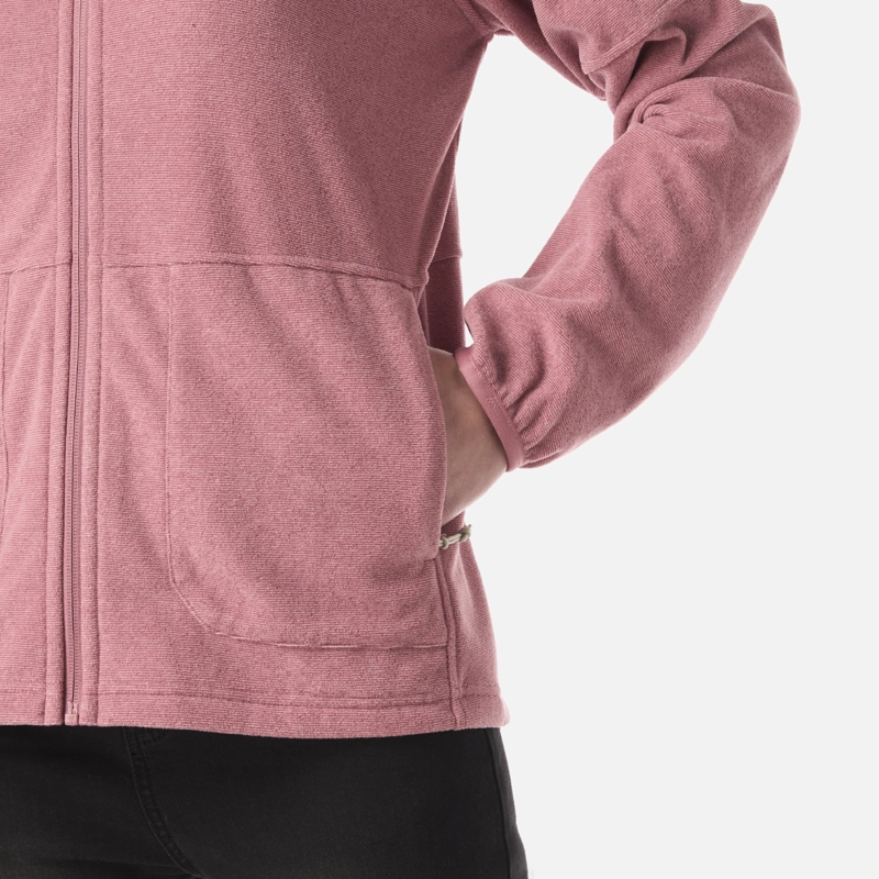 POLAR MUJER STRIPES NANO-F FULL ZIP ROSA OSCURO LIPPI V26 - 5