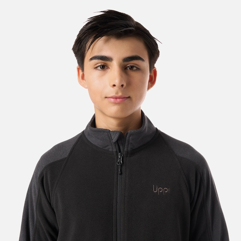 POLAR TEEN BOY FIREPLACE FULL ZIP SWEATSHIRT NEGRO LIPPI - 4