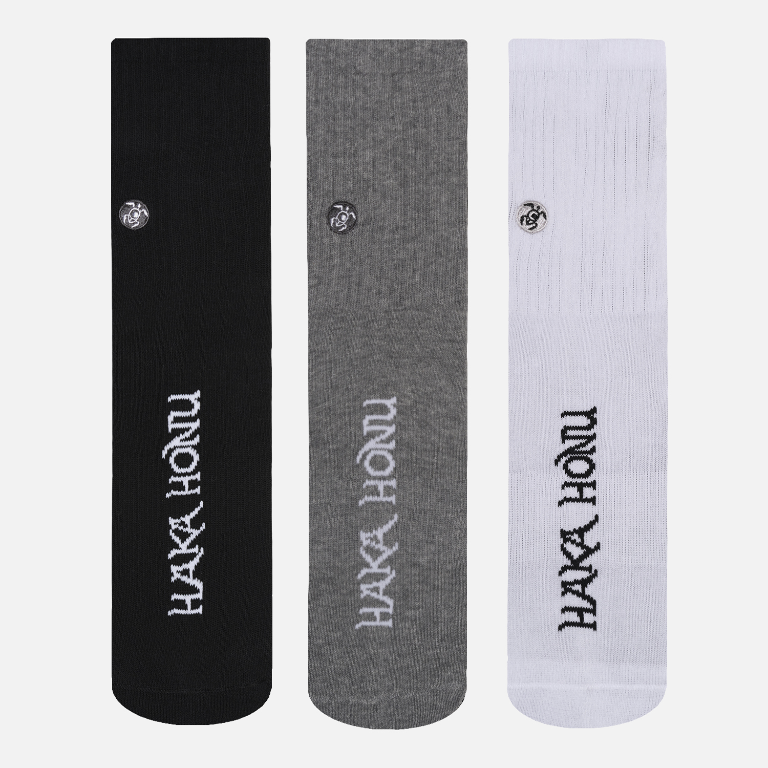 CALCETINES UNISEX LAS TRES PUNTAS PACK LARGO NEGRO/BLANCO/GRIS V26 - 2