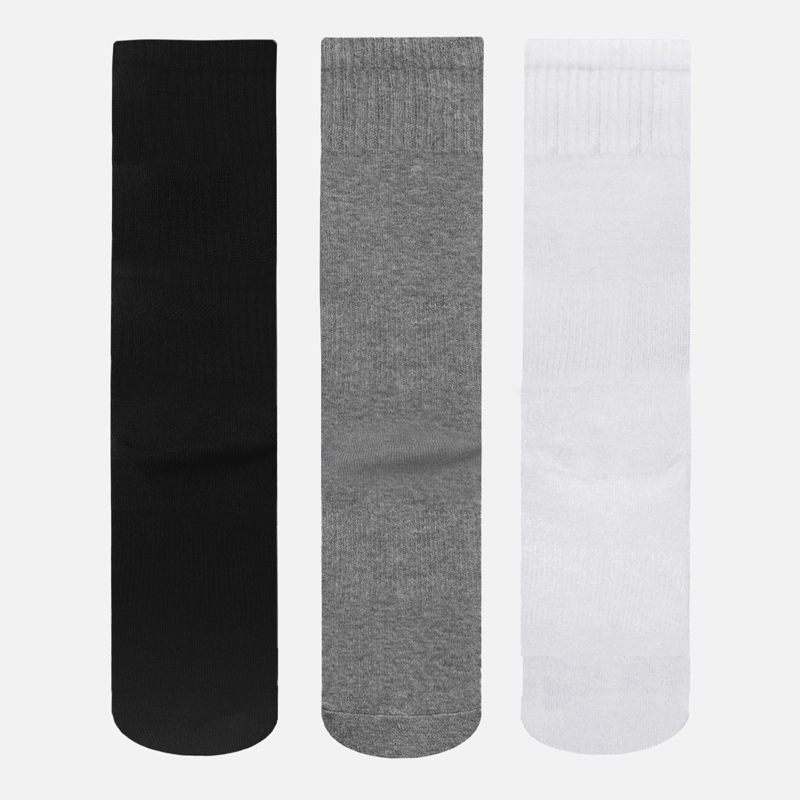 CALCETINES UNISEX LAS TRES PUNTAS PACK LARGO NEGRO/BLANCO/GRIS V26 - 3