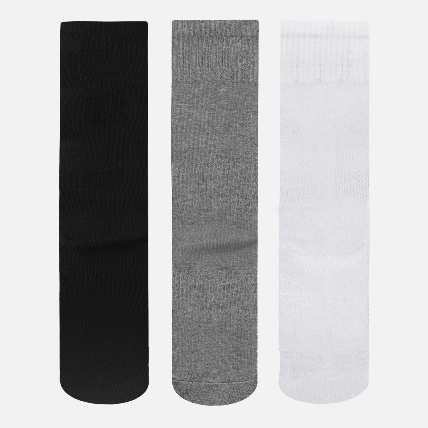 CALCETINES UNISEX LAS TRES PUNTAS PACK LARGO NEGRO/BLANCO/GRIS V26 - 3