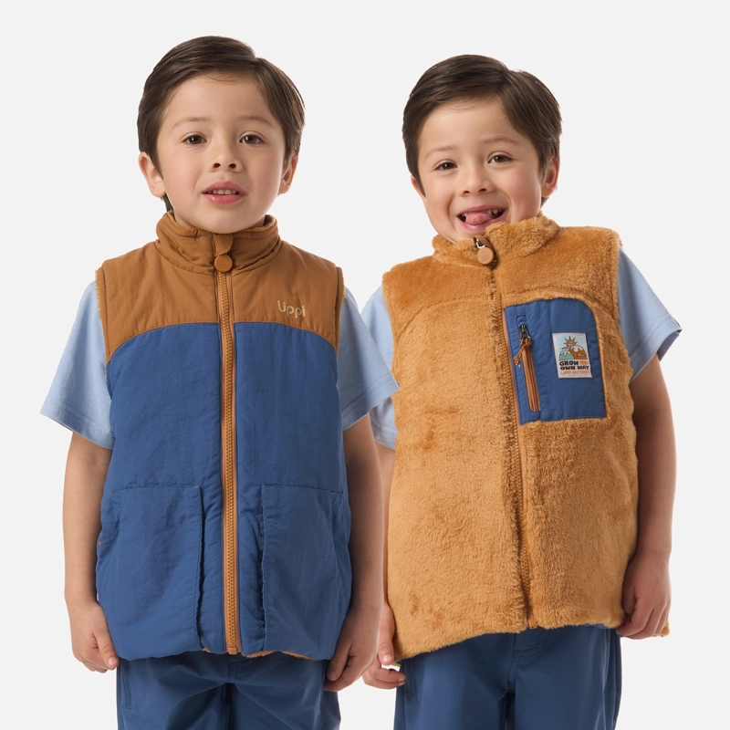 POLAR NIÑO CAMPFIRE 2-FACES JACKET CAFE  CLARO LIPPI - 1