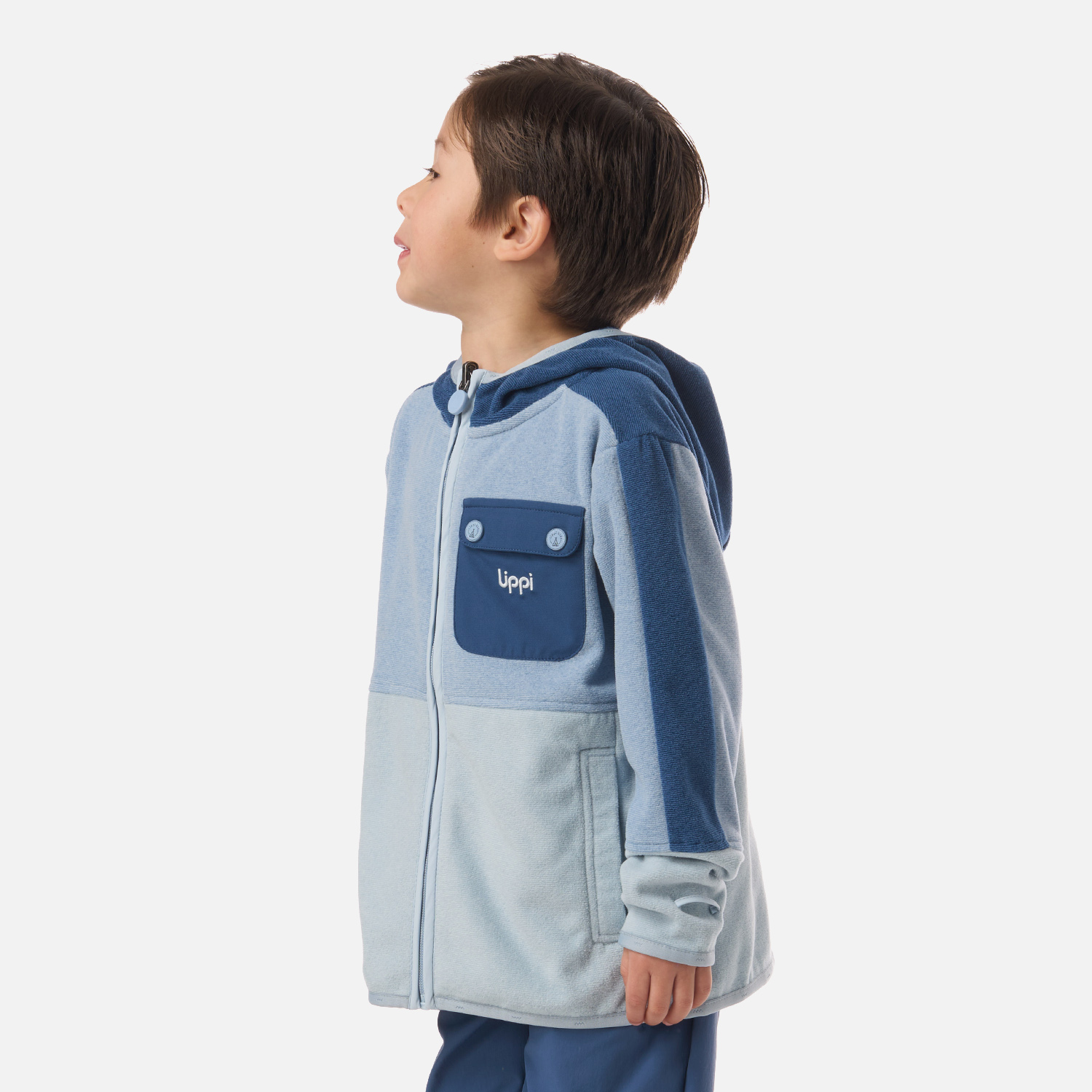 POLAR NIÑO FIREPLACE HOODY SWEATSHIRT AZUL PIEDRA LIPPI V26 - 2