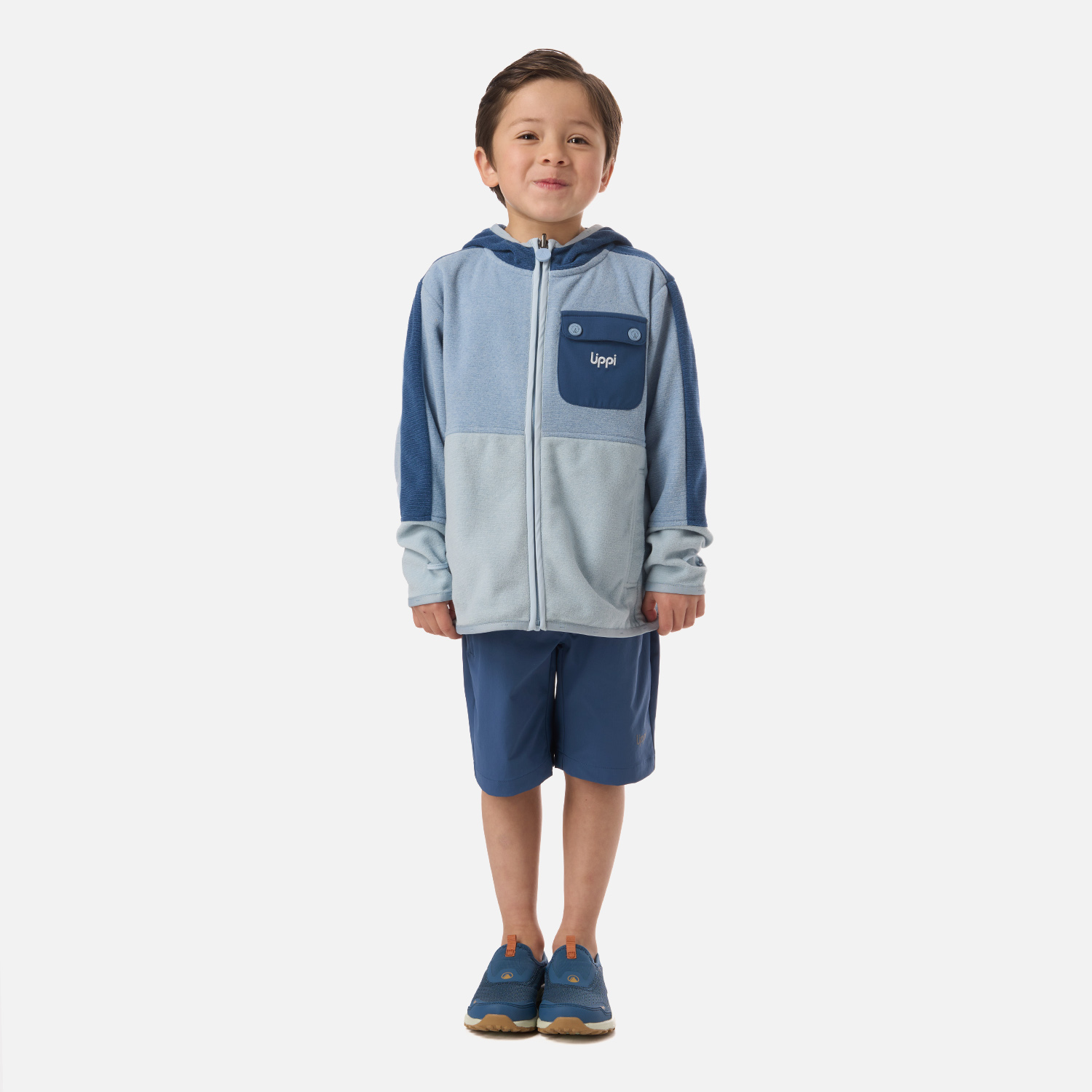 POLAR NIÑO FIREPLACE HOODY SWEATSHIRT AZUL PIEDRA LIPPI V26 - 6