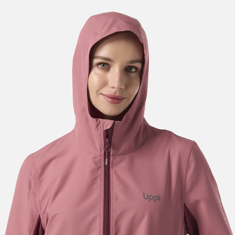 CHAQUETA MUJER NIGHTFALL WINDBREAKER 1/4 ZIP HOODY JACKET ROSADO OSCURO LIPPI - 4