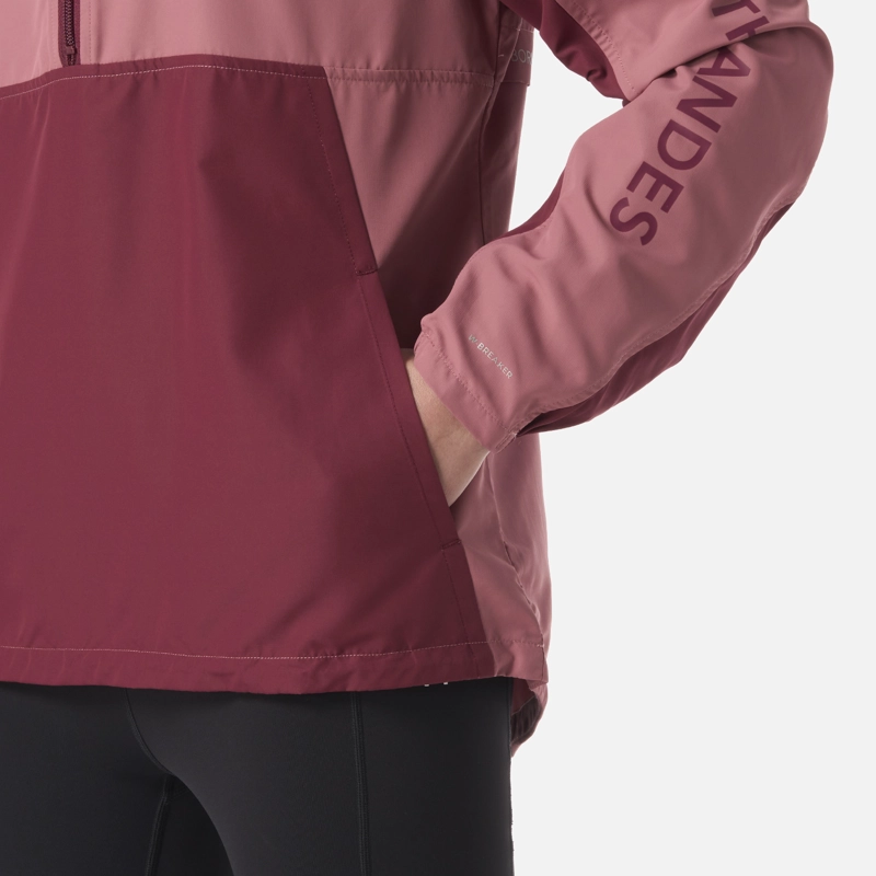 CHAQUETA MUJER NIGHTFALL WINDBREAKER 1/4 ZIP HOODY JACKET ROSADO OSCURO LIPPI - 5