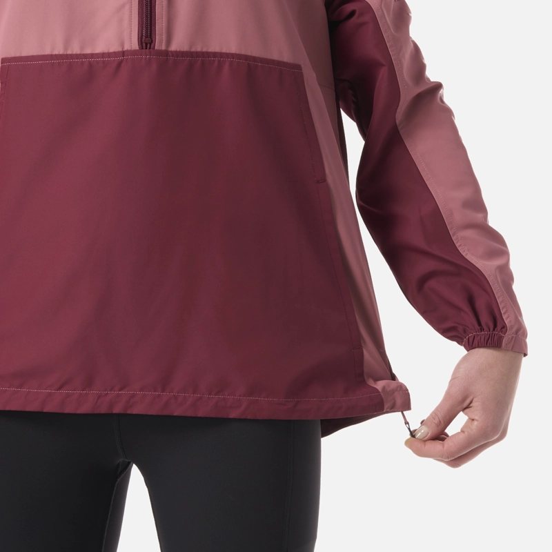 CHAQUETA MUJER NIGHTFALL WINDBREAKER 1/4 ZIP HOODY JACKET ROSADO OSCURO LIPPI - 6