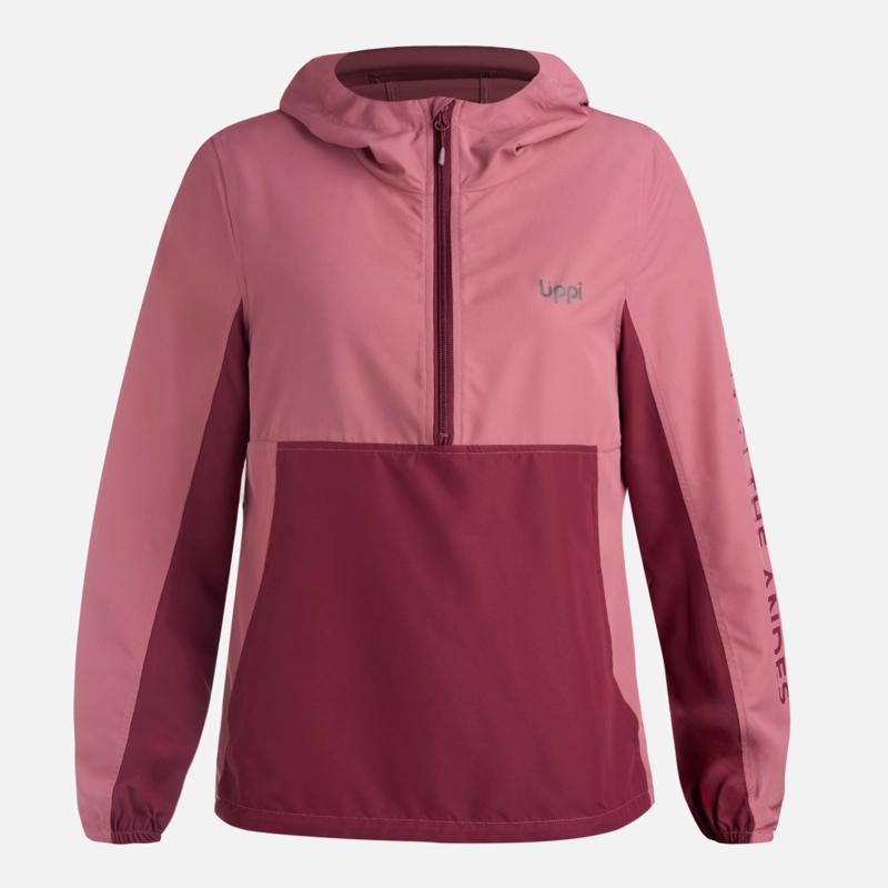 CHAQUETA MUJER NIGHTFALL WINDBREAKER 1/4 ZIP HOODY JACKET ROSADO OSCURO LIPPI - 9