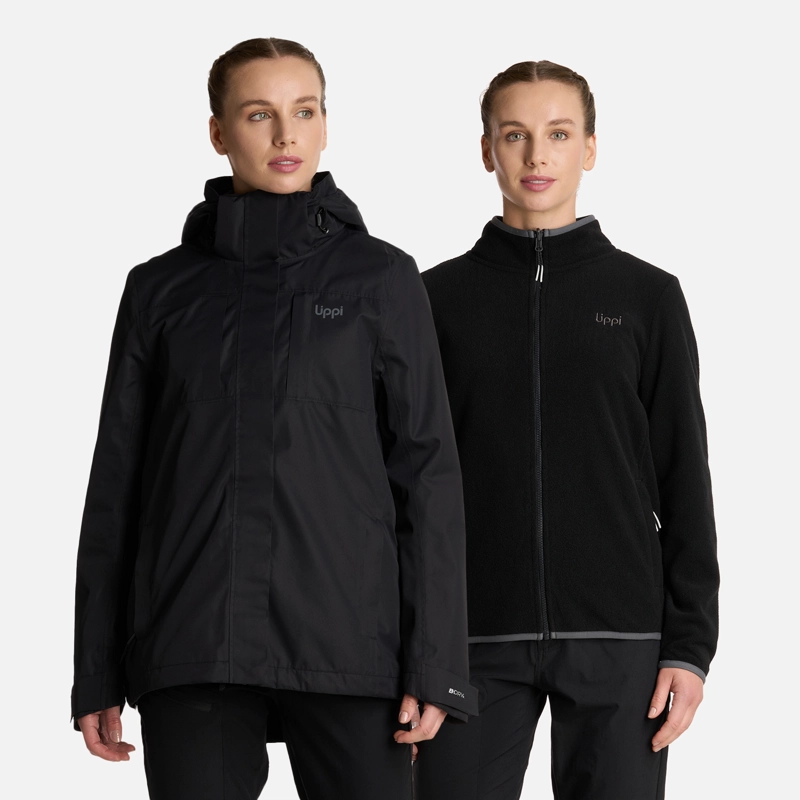 CHAQUETA MUJER TRES CRUCES FUSION-3 HOODY JACKET NEGRO LIPPI V26 - 1