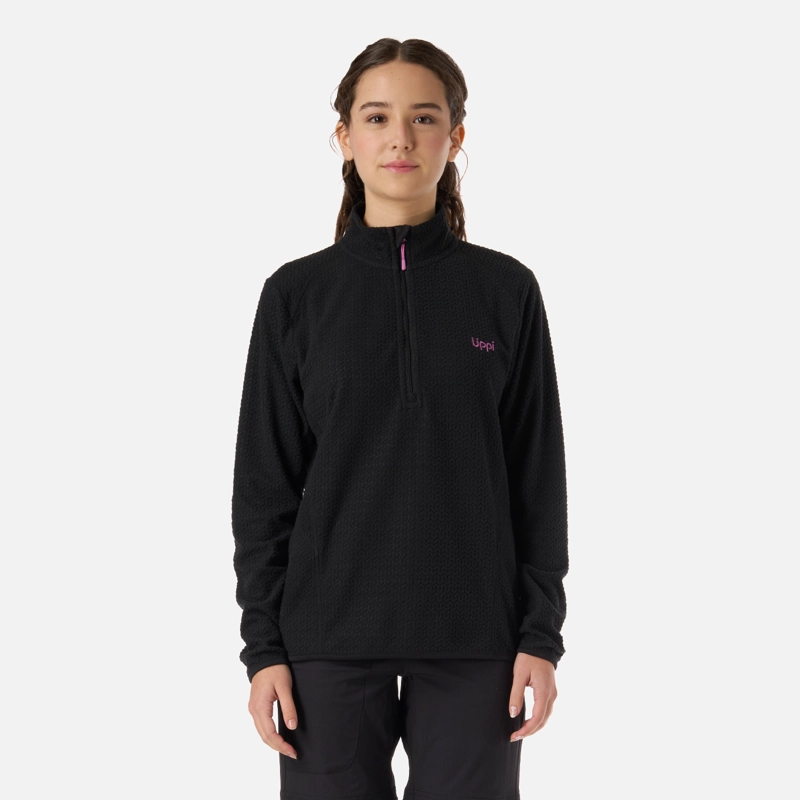 POLERON TEEN GIRL MILD NANO-F 1/4 ZIP NEGRO LIPPI - 1