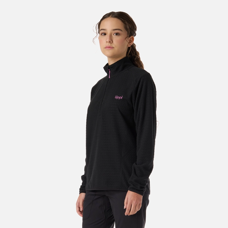 POLERON TEEN GIRL MILD NANO-F 1/4 ZIP NEGRO LIPPI - 2