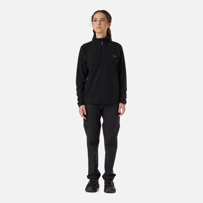 POLERON TEEN GIRL MILD NANO-F 1/4 ZIP NEGRO LIPPI - 5