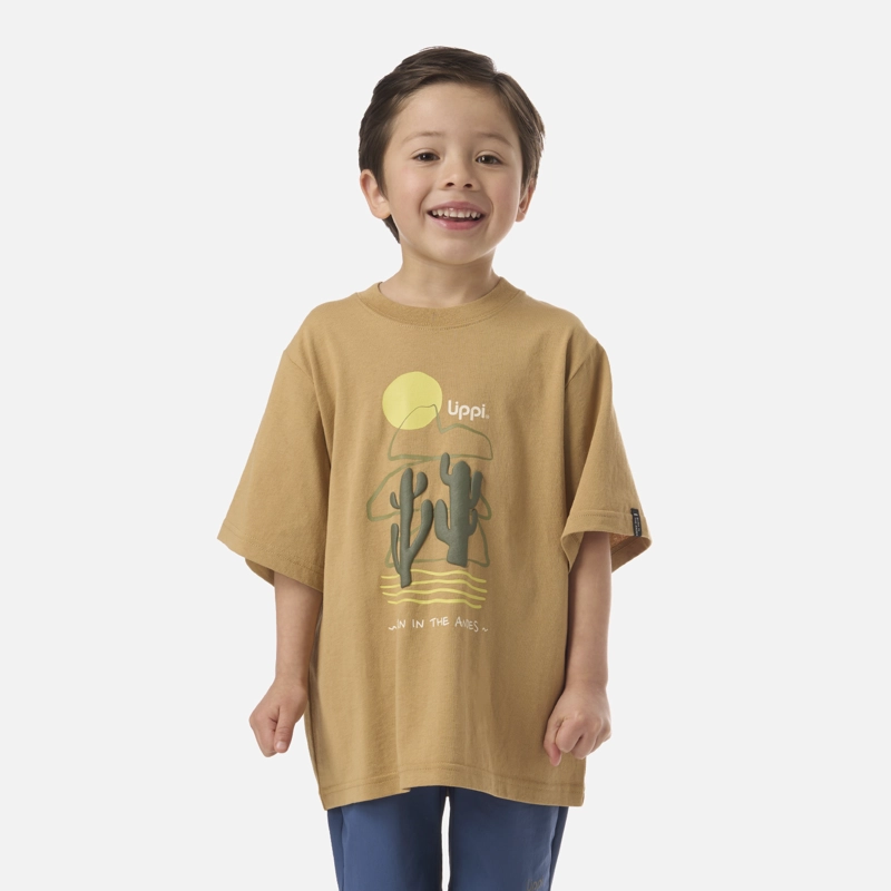 POLERA NIÑO DESERT OVERSIZE T-SHIRT CAMEL LIPPI - 1