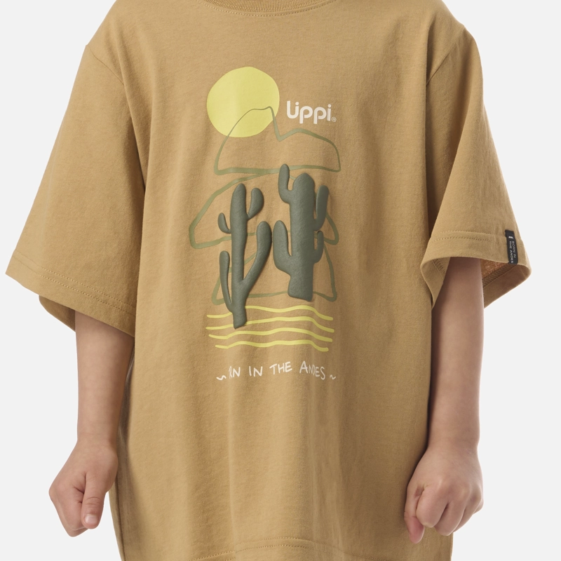 POLERA NIÑO DESERT OVERSIZE T-SHIRT CAMEL LIPPI - 4