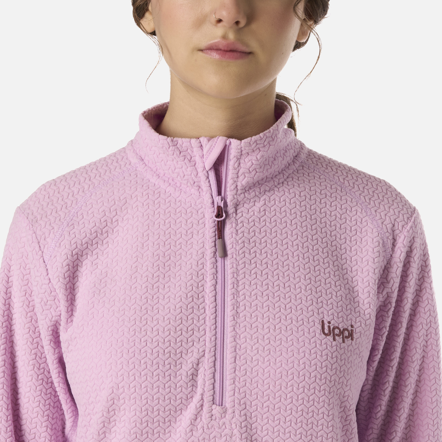 POLERON TEEN GIRL MILD NANO-F 1/4 ZIP ROSA LIPPI V26 - 4