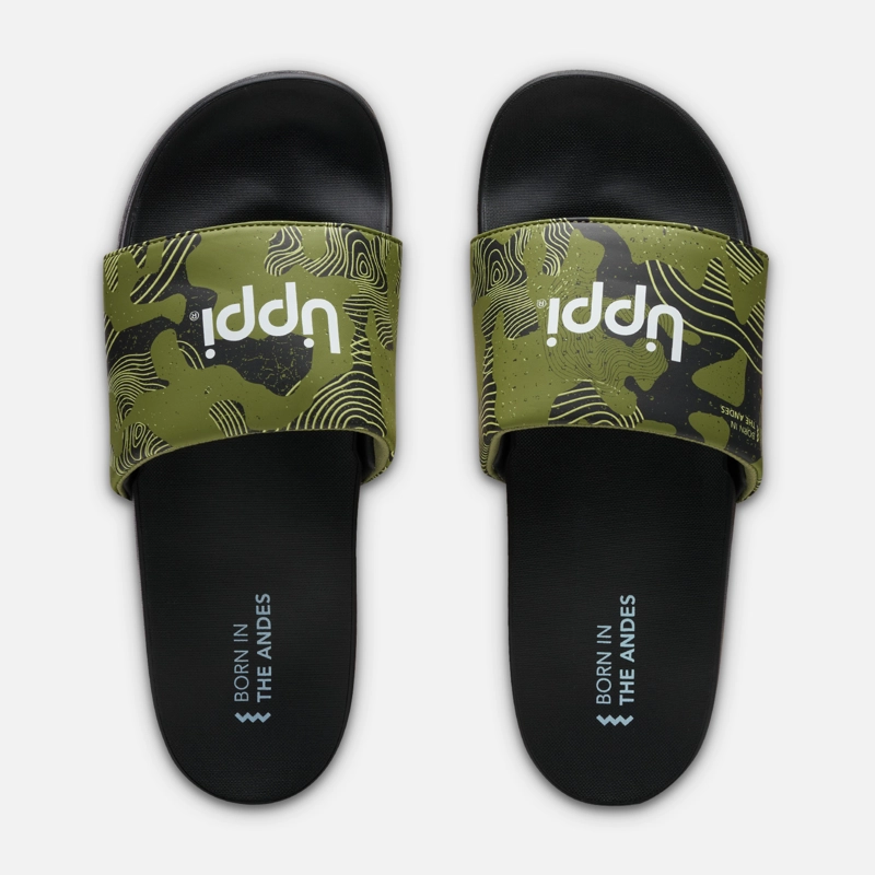 SANDALIA HOMBRE INSIGNE SLIDE PRINT VERDE LIPPI - 5