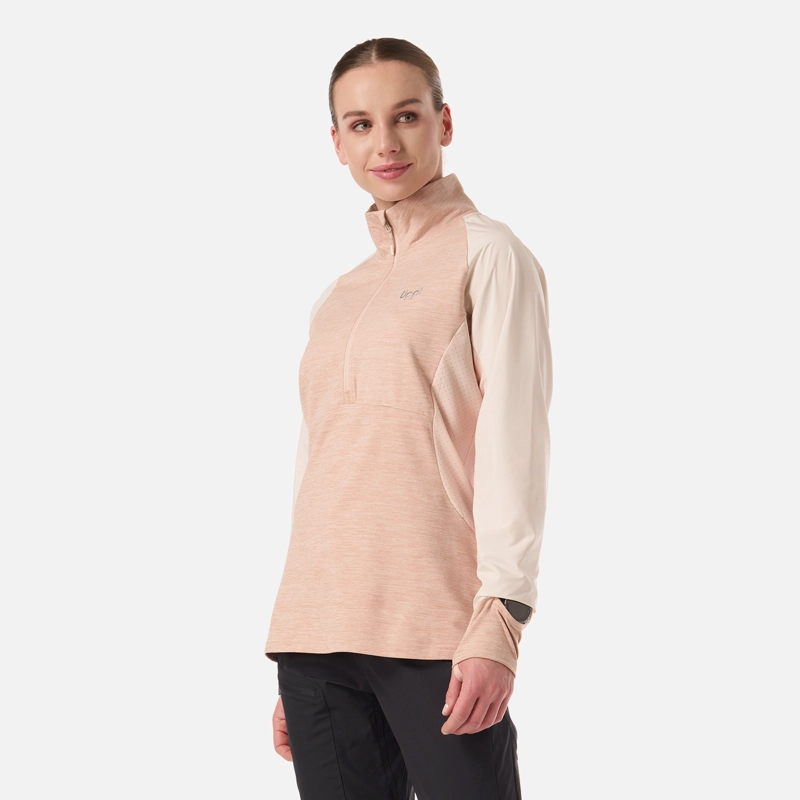 POLERON MUJER EGGER 1/4 ZIP DAMASCO LIPPI - 2