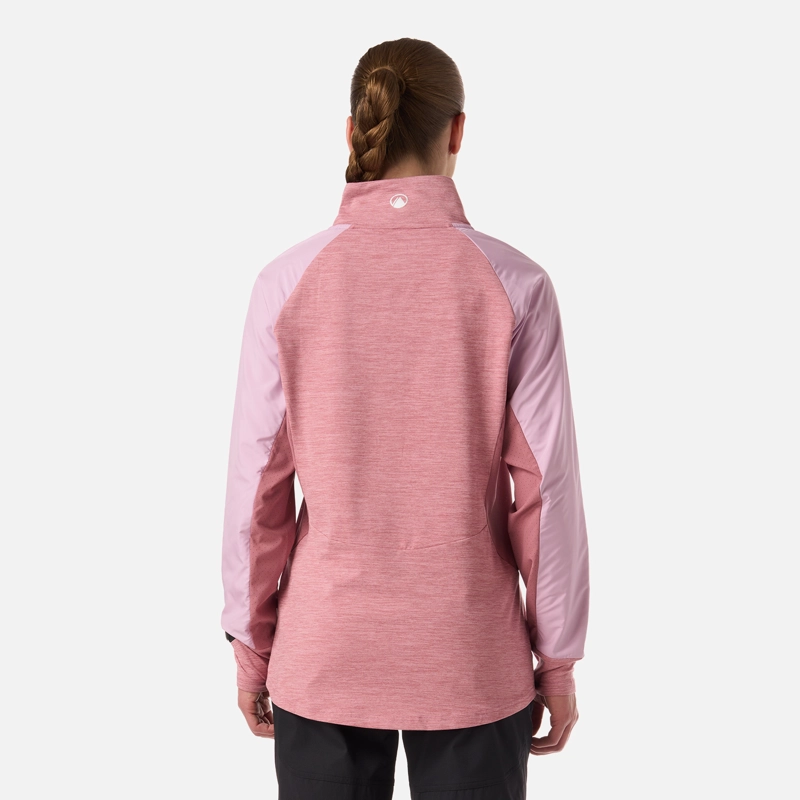 POLERON MUJER EGGER 1/4 ZIP ROSA OSCURO LIPPI - 3