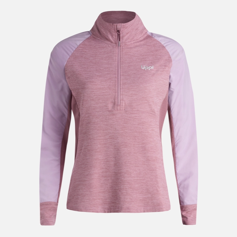 POLERON MUJER EGGER 1/4 ZIP ROSA OSCURO LIPPI - 6