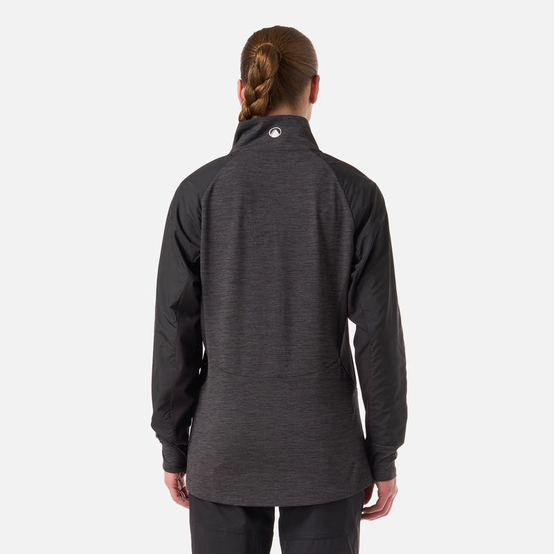 POLERON MUJER EGGER 1/4 ZIP NEGRO LIPPI V26 - 3
