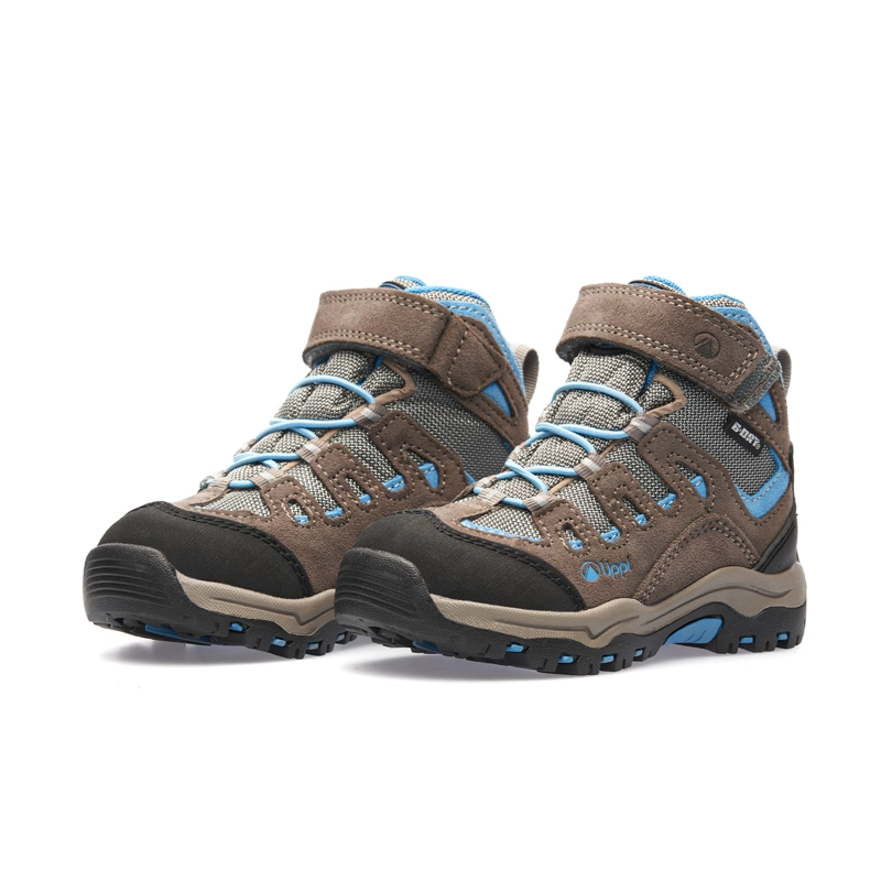 BOTIN NIÑO PUELO CS HI VELCRO CAFE / AZUL LIPPI - 3